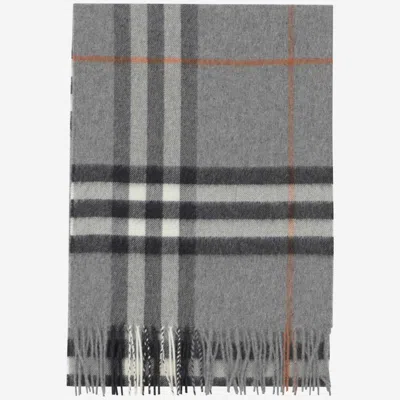 Burberry Cashmere Scarf With Check Pattern In Default Title