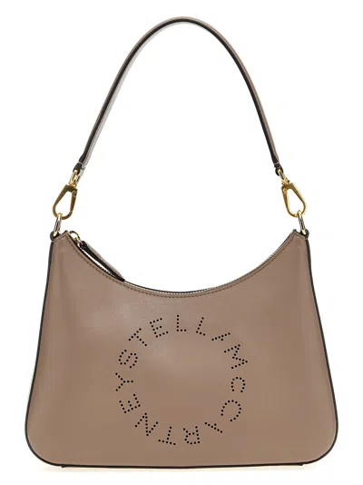 Stella Mccartney Small Logo Shoulder Bag In Grey