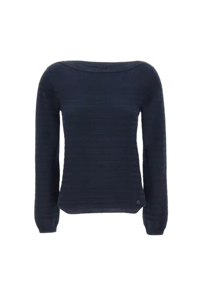Woolrich Pure Cotton Cotton Sweater In Blue