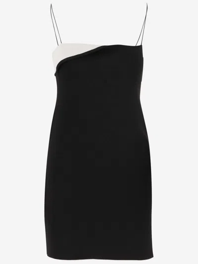 Jacquemus La Mini Dressing Gown Aro Mini Dress In Black