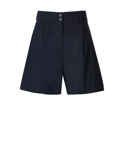 Woolrich Blue Shorts In Melton Blue