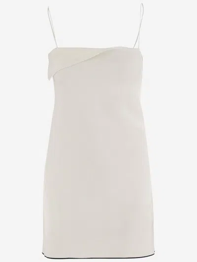 Jacquemus Viscose Mini Dress In White