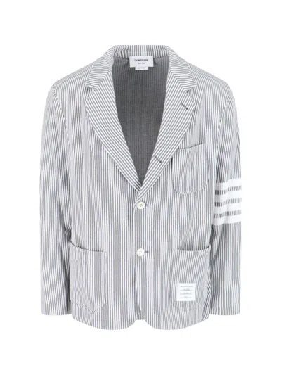 Thom Browne Sack Jacket In Grey