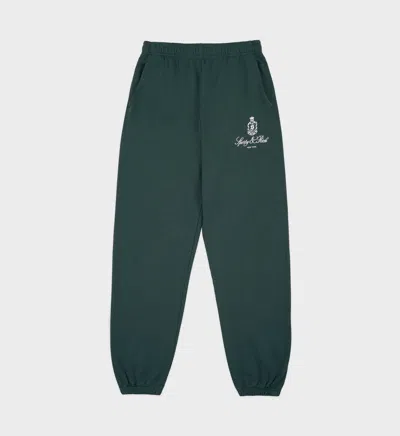 Sporty And Rich Vendome Cotton Sweatpants In Forest