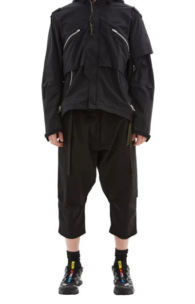 Acronym Low-rise Cropped Trousers In Black