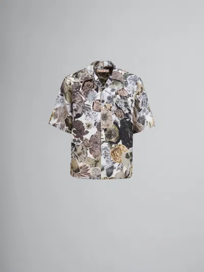 Marni Floral-print Silk Shirt In Nocturnal Print