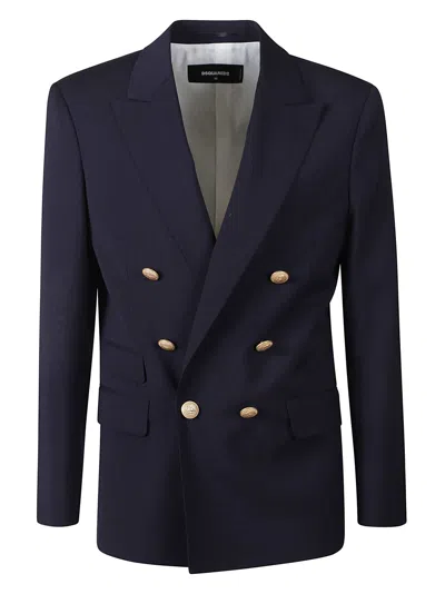 Dsquared2 Palm Beach Blazer In Navy Blue