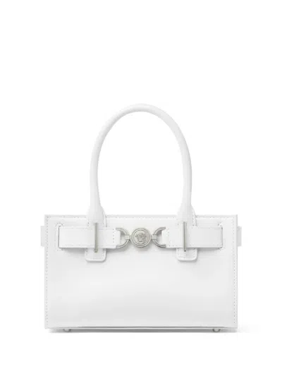 Versace Small Tote Bags In P Optical White Palladium