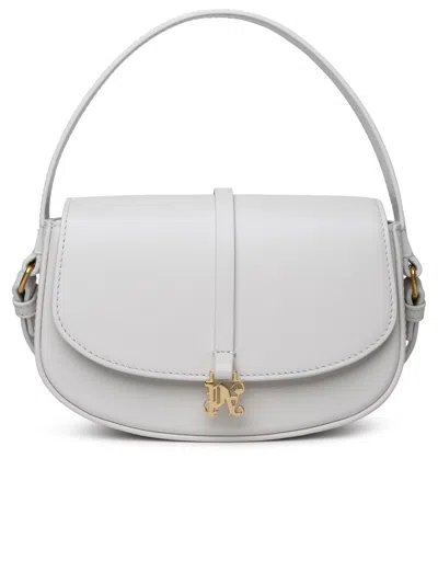 Palm Angels Lockbag Cream Leather Bag In White