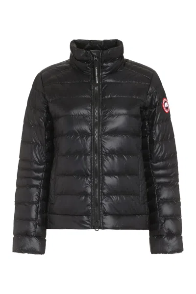 Canada Goose Cypress Hooded Techno Fabric Down Jacket In Black