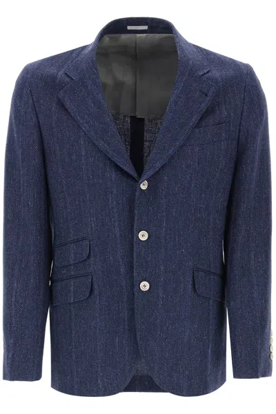 Brunello Cucinelli Single-breasted Blazer In Blue