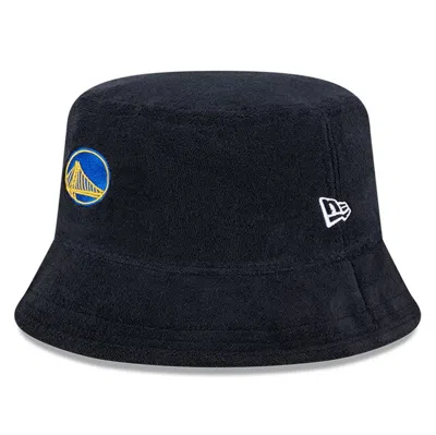 New Era Black Golden State Warriors Court Sport Terry Bucket Hat