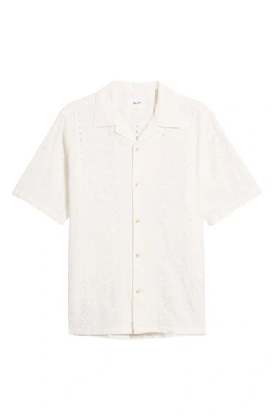 Nn07 Julio 5392 Convertible-collar Broderie Anglaise Cotton-voile Shirt In White
