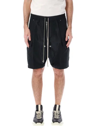 Rick Owens Luxor Cargobela Shorts In Black