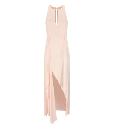 Twinset Pink Asymmetric Long Dress