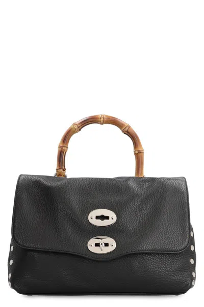 Zanellato Postina S Pebbled Leather Handbag In Black