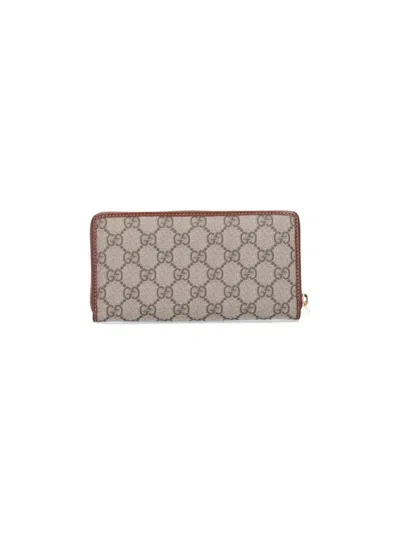 Gucci Horsebit 1955 Zip Wallet In Brown Sugar