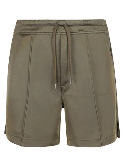 Tom Ford Lace-up Shorts In Dark Olive