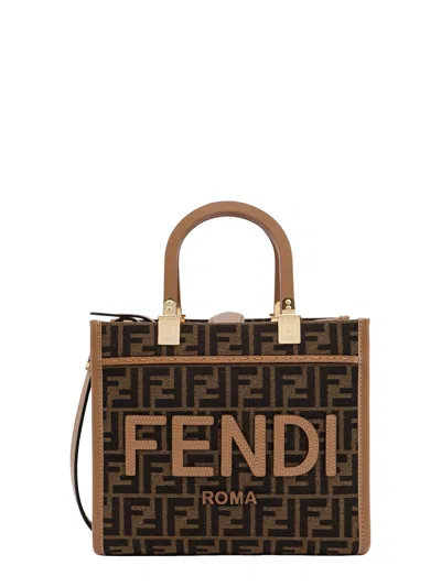 Fendi Sunshine Handbag In Gold