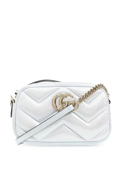 Gucci Small Gg Marmont Shoulder Bag In Iride Snow