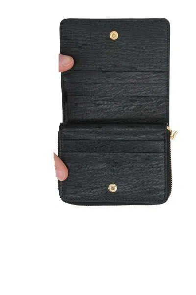 Gucci Logo Plaque Mini Wallet In Nero