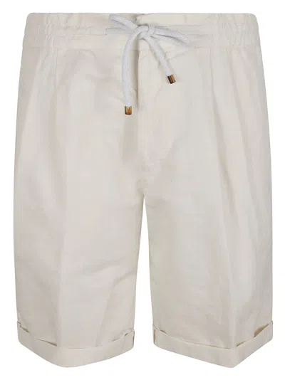 Brunello Cucinelli Lace-up Shorts In Off-white