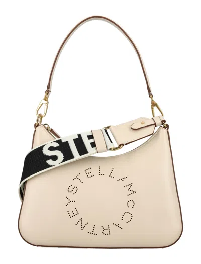 Stella Mccartney Logo Small Shoulder Bag In Pure White