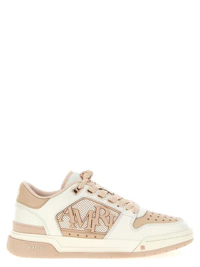 Amiri Bicolor Leather Low-top Trainers In Pink
