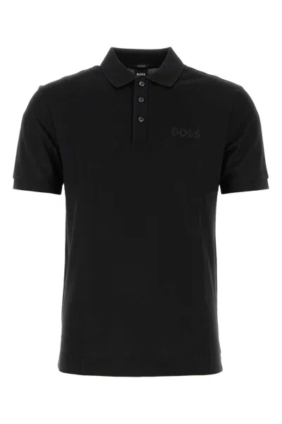 Hugo Boss Boss Polo In Black