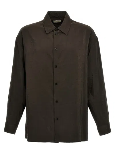 Lemaire Twisted Shirt In Brown