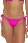 Becca Color Code Side Tie Bikini Bottom In Pink Flambe