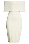 Bottega Veneta Womens Pastry Off-shoulder Stretch-woven Midi Dress
