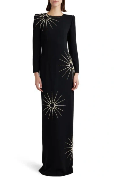 Dries Van Noten Dalista Embellished Gown In Black
