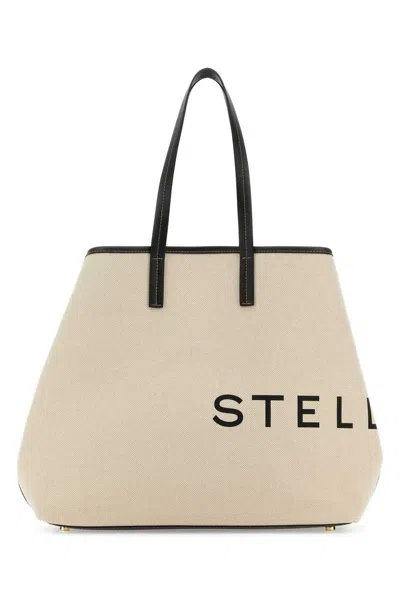 Stella Mccartney Logo-printed Tote Bag In Beige