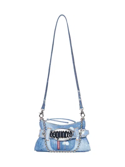 Dsquared2 Gothic Belt Clutch In Blue