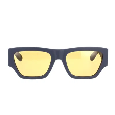 Alexander Mcqueen Am0393s Sunglasses In 003 Grey Grey Yellow