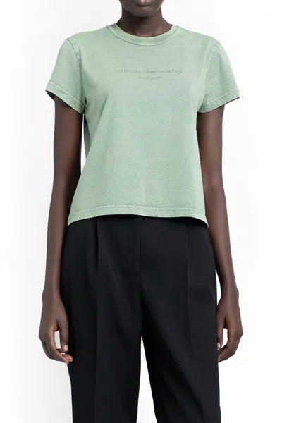 Alexander Wang T-shirts In Acid Smoke Green