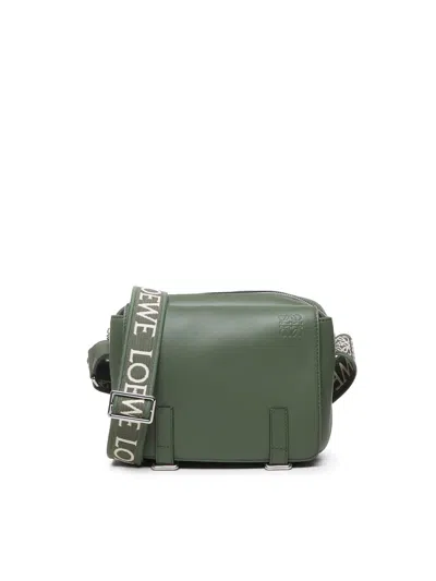 Loewe Messenger Bag In Calfskin In Hunter Green