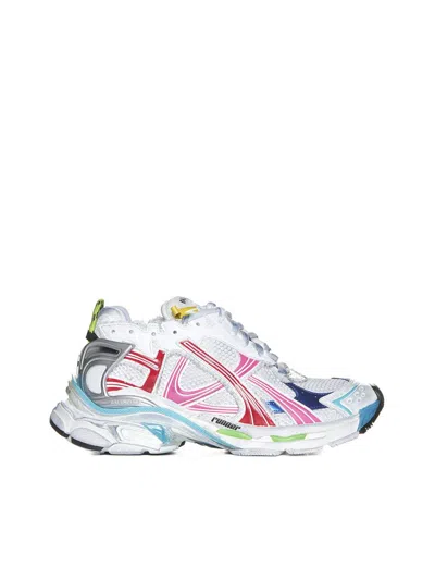 Balenciaga Runner Panelled Sneakers In Multicolour