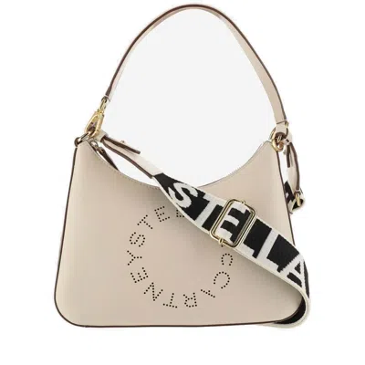 Stella Mccartney Small Logo-detailed Shoulder Bag In White
