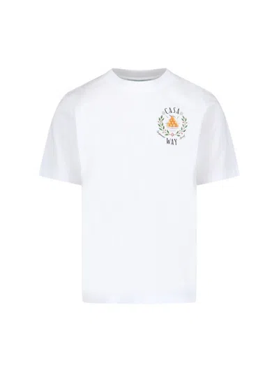 Casablanca T-shirt With Logo In White