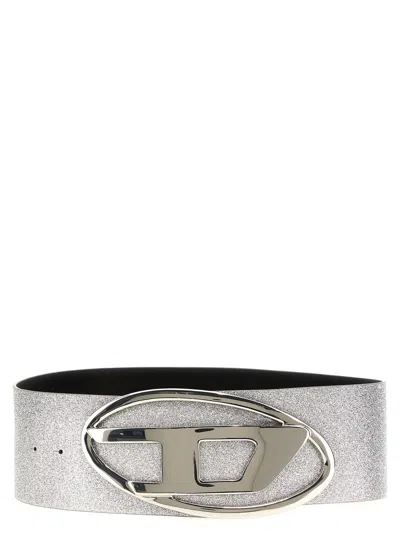 Diesel B-1dr Belt In Silver