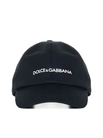 Dolce & Gabbana Logo Embroidery Cap Hats Blue