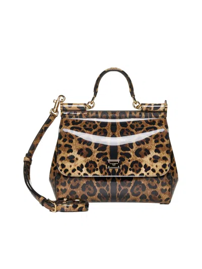 Dolce & Gabbana Kim Dolce&gabbana - Sicily Leather Handbag In Animalier