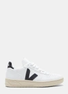 VEJA WOMEN’S V-10 MID-TOP LEATHER SNEAKERS IN WHITE,090900000549991