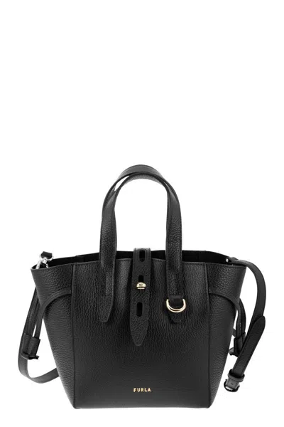 Furla Net Mini Shopping Bag In Black