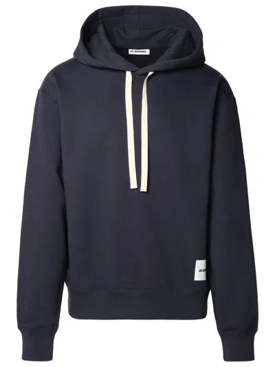 Jil Sander Navy Cotton Sweatshirt In Black