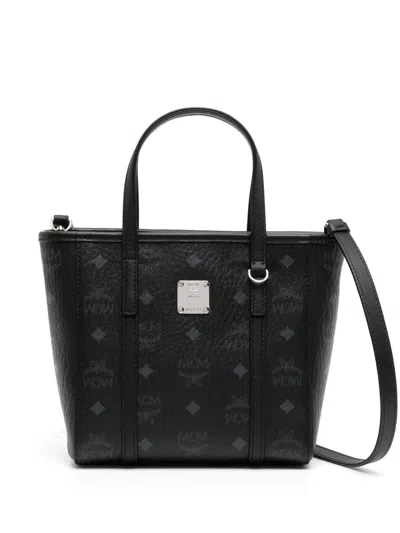 Mcm M-veritas Mini Shopping Bag In Black