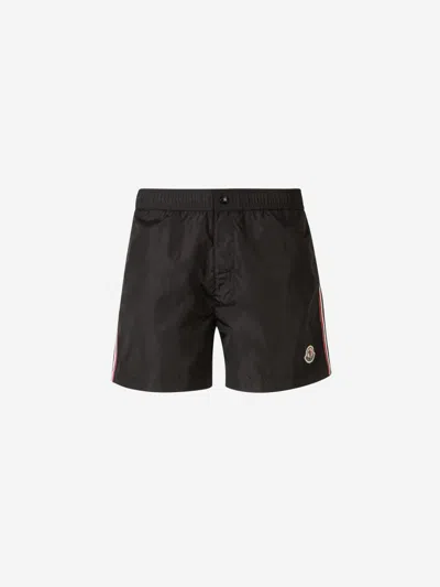 Moncler Mare Boxer Swimsuit In Black