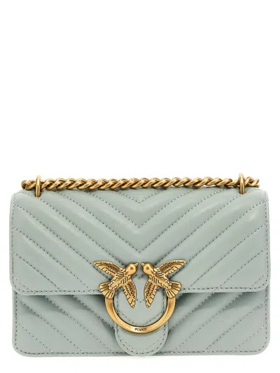 Pinko 'mini Love Bag One' Crossbody Bag In Gray